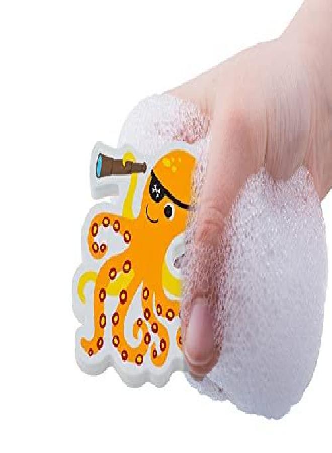 Stephen Joseph, Floating Foam Bath Character 10-Piece Toy Set, Shark