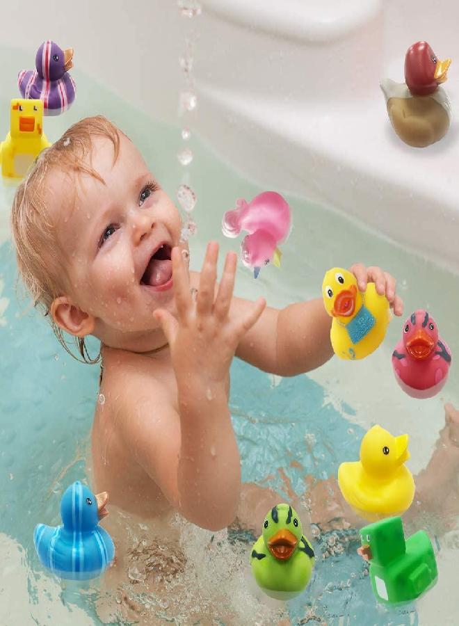 ArtCreativity Assorted Rubber Duckies for Kids and Toddlers - Pack of 12 Cute Duck Bath Tub Pool Toys in Multiple Characters, Fun Carnival Supplies, Birthday Party Favors for Boys and Girls