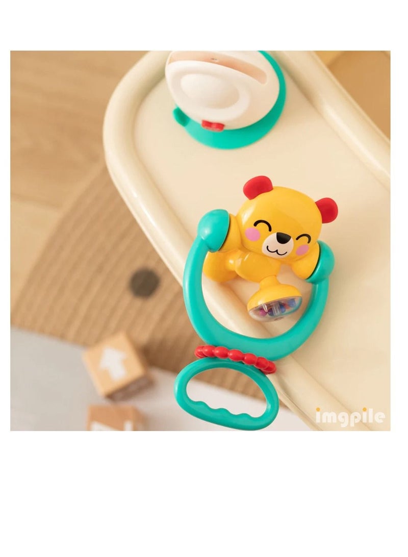 2-in-1 High Chair Toys & Baby Rattle Bear