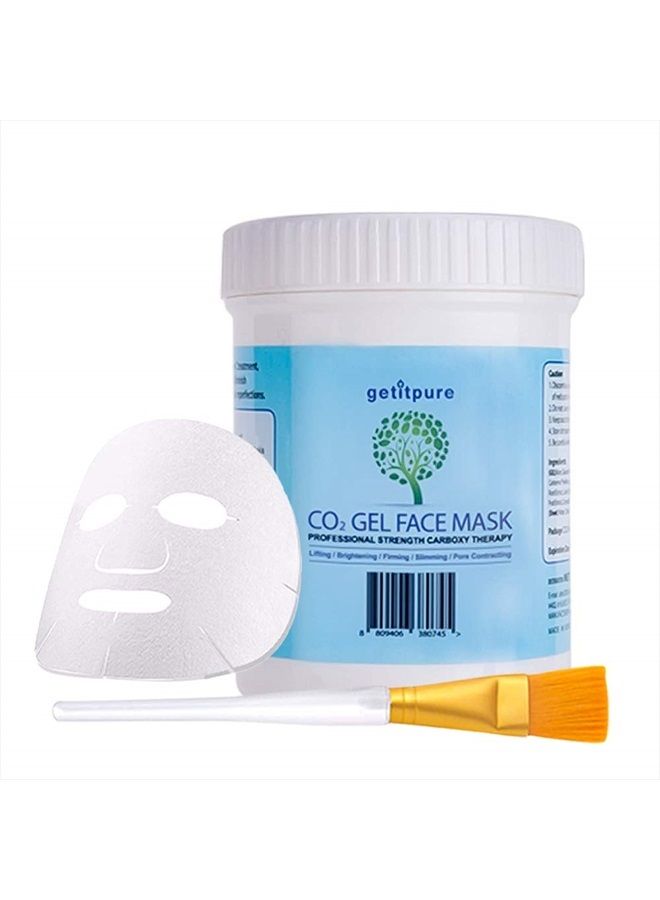 Carboxy Co2 Gel Face & Neck Mask Bulk Size, All Skin Type Deep Pore Cleansing Mask (20 Applications x 25 millilitre)