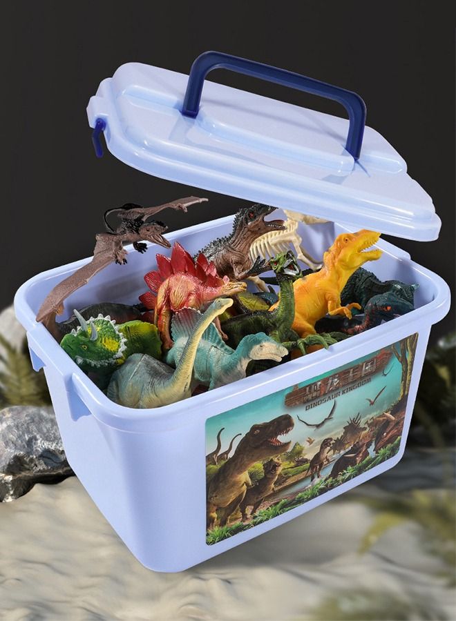 44PCS Dinosaur Toys Figures with Storage Box, Jurassic Dinosaur Toys，Realistic Action Educational Dinosaur Figures for Kids Boys Girls