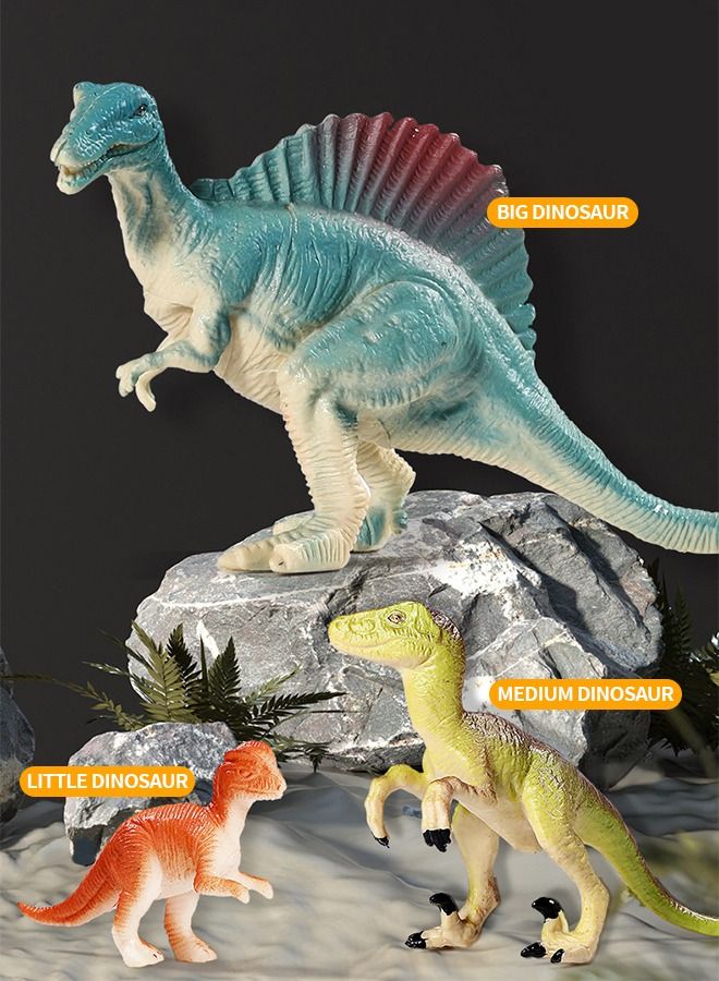 44PCS Dinosaur Toys Figures with Storage Box, Jurassic Dinosaur Toys，Realistic Action Educational Dinosaur Figures for Kids Boys Girls