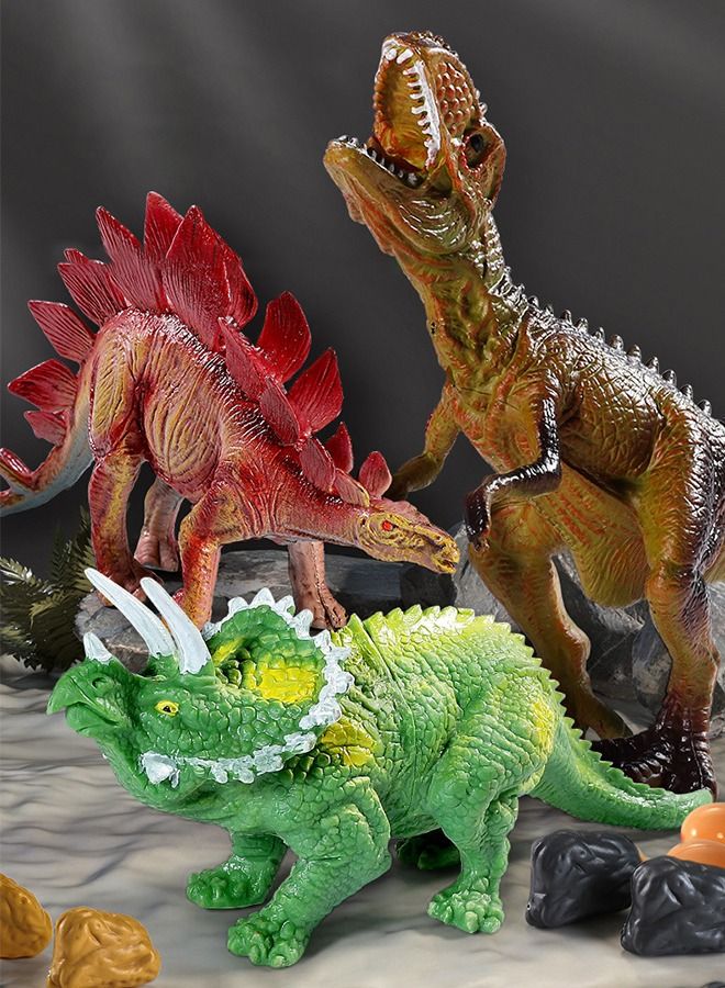 44PCS Dinosaur Toys Figures with Storage Box, Jurassic Dinosaur Toys，Realistic Action Educational Dinosaur Figures for Kids Boys Girls