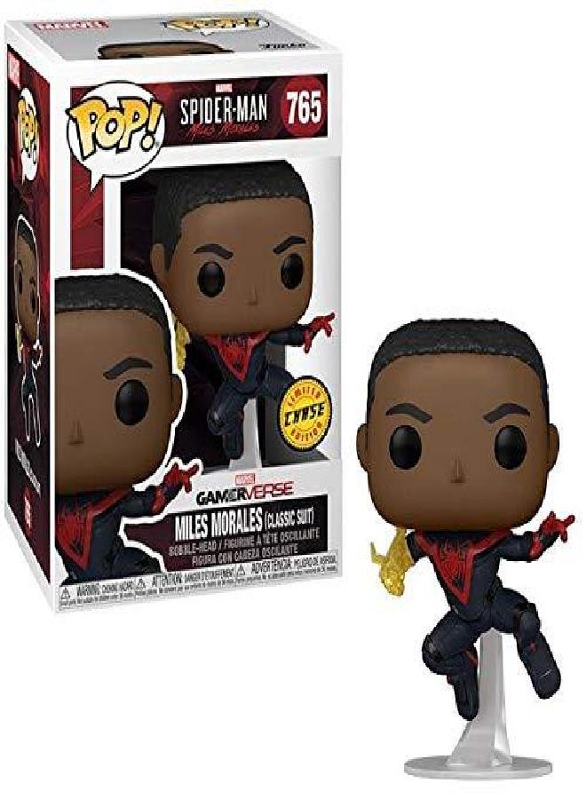 Funko Pop! Marvel Spider Man Gamer Miles Morales Unmasked Chase Exclusive
