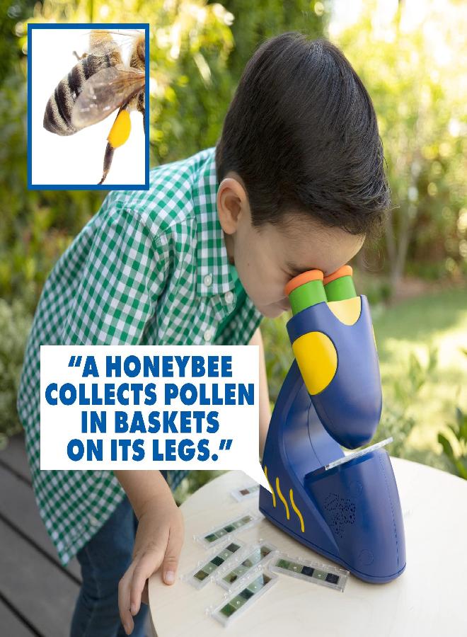 Educational Insights GeoSafari Jr. Talking Kids Microscope, Preschool Science Toy, Featuring Bindi Irwin, Gift for Boys & Girls, STEM & Science Toy, Ages 3+