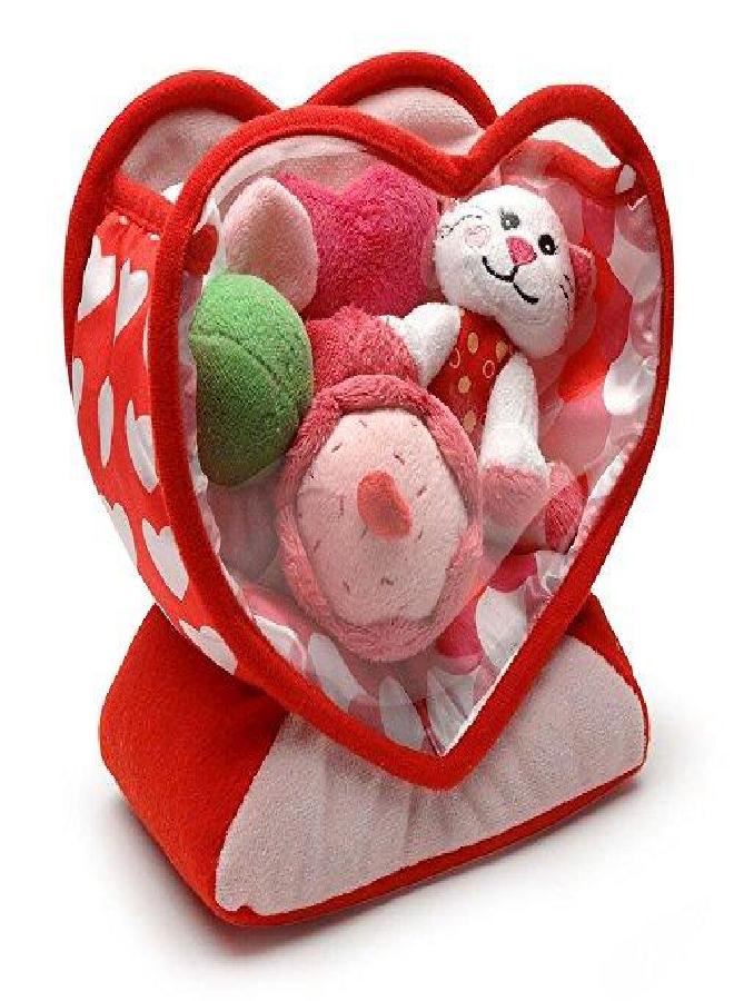 Baby's First Valentine's Day Plush Fill & Spill Playset & Keepsake Gift Idea
