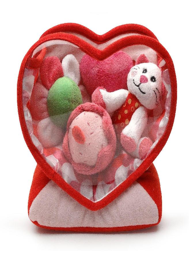 Baby's First Valentine's Day Plush Fill & Spill Playset & Keepsake Gift Idea