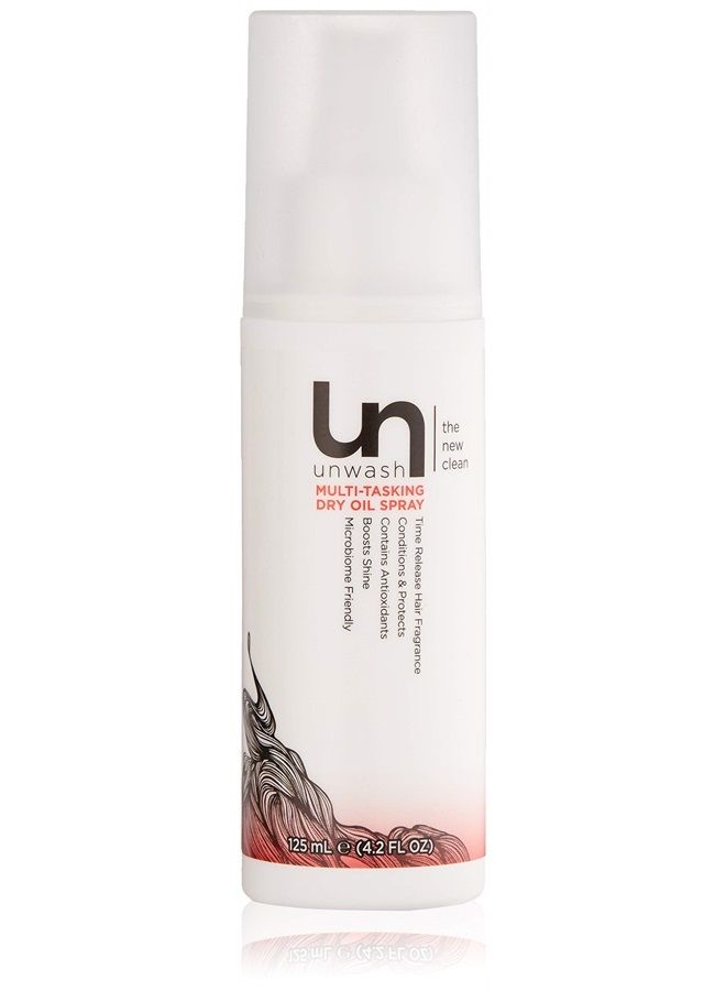 Unwash Leave-In Dry Oil Conditioning Spray: Hair Detangler, Boosts Shine, Heat & UV Protection Spray, Color-Safe, 4.2 Fl Oz