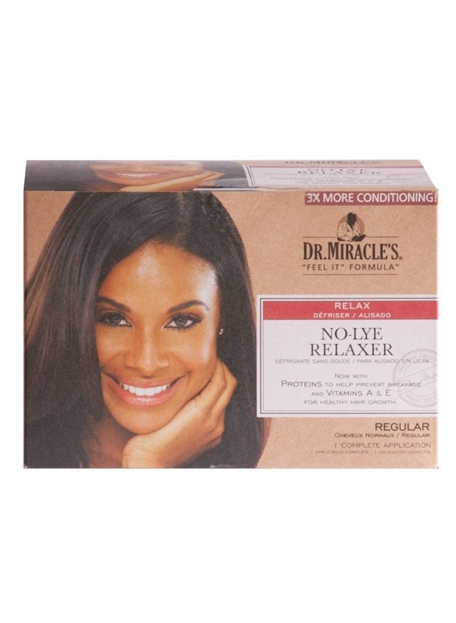 No-Lye Relaxer, With Proteins to Help Prevent Breakage & Vitamins A & E For Healthy Hair Growth, 1 Complete Application