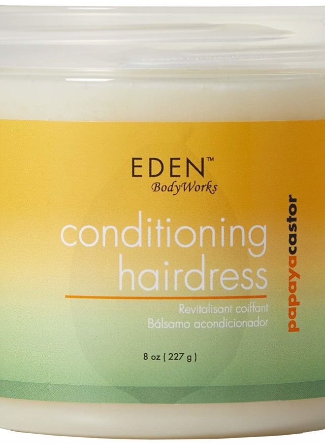 Papaya Castor Conditioning Hairdress | 8 oz | Reduce Frizz, Nourish Hair & Scalp - Light Hold