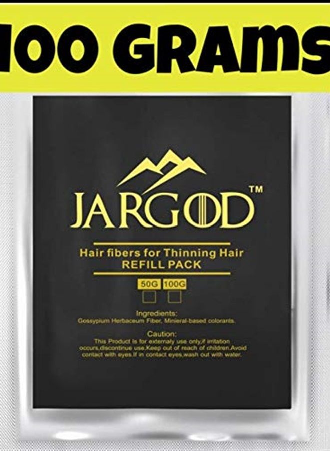 100 Gram Hair Building Fibers - Refill Your Existing Fiber Bottle - Hair Filler Fibers - Hair Loss Concealer For Thinning Hair by JARGOD (Medium Brown)