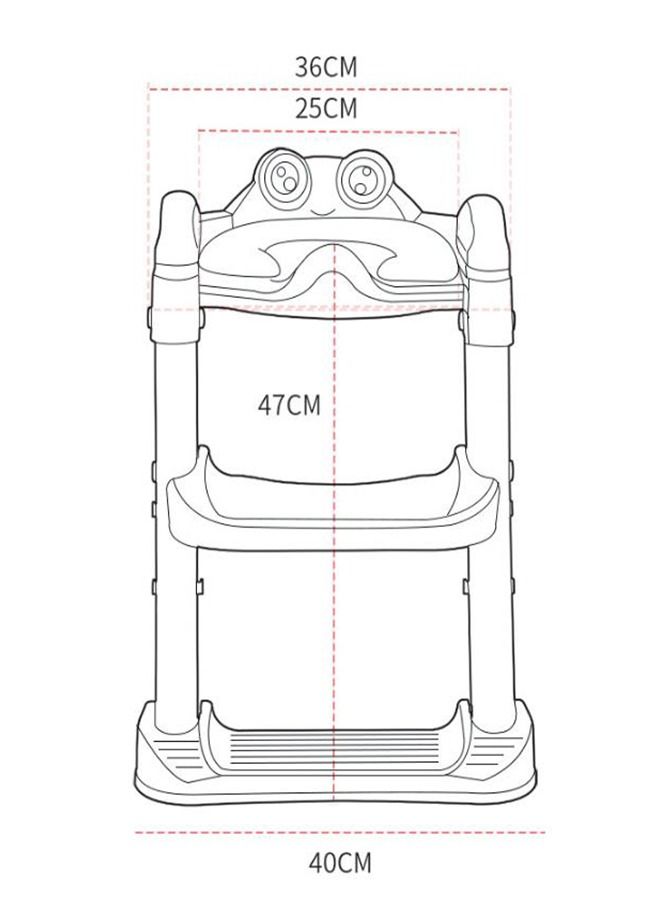 Potty Training Seat for Kids, Adjustable Toddler Toilet Potty Chair with Sturdy Non-Slip Step Stool Ladder, Comfortable Handels and Splash Guard
