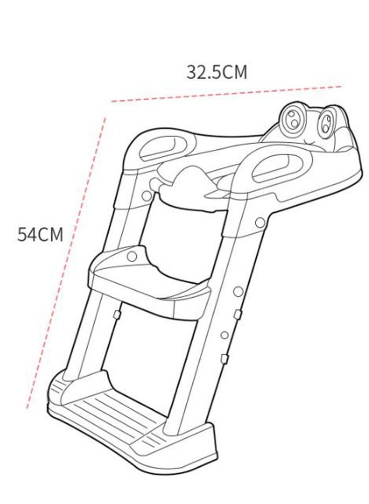 Potty Training Seat for Kids, Adjustable Toddler Toilet Potty Chair with Sturdy Non-Slip Step Stool Ladder, Comfortable Handels and Splash Guard