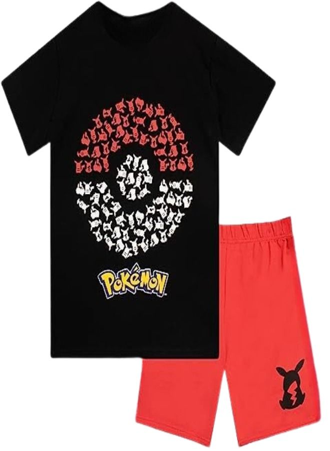 Pokemon Printed T-shirt and Short For Kids