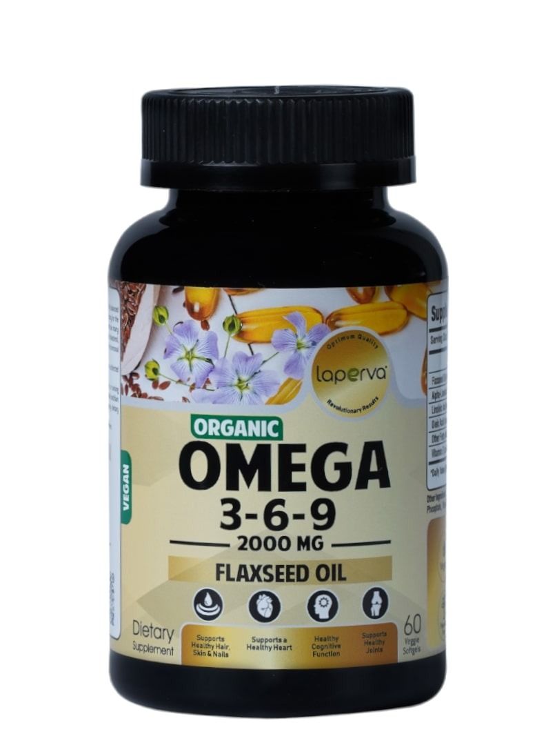 Laperva Organic Omega-3-6-9, 60 Veggie Softgels, 2000 mg