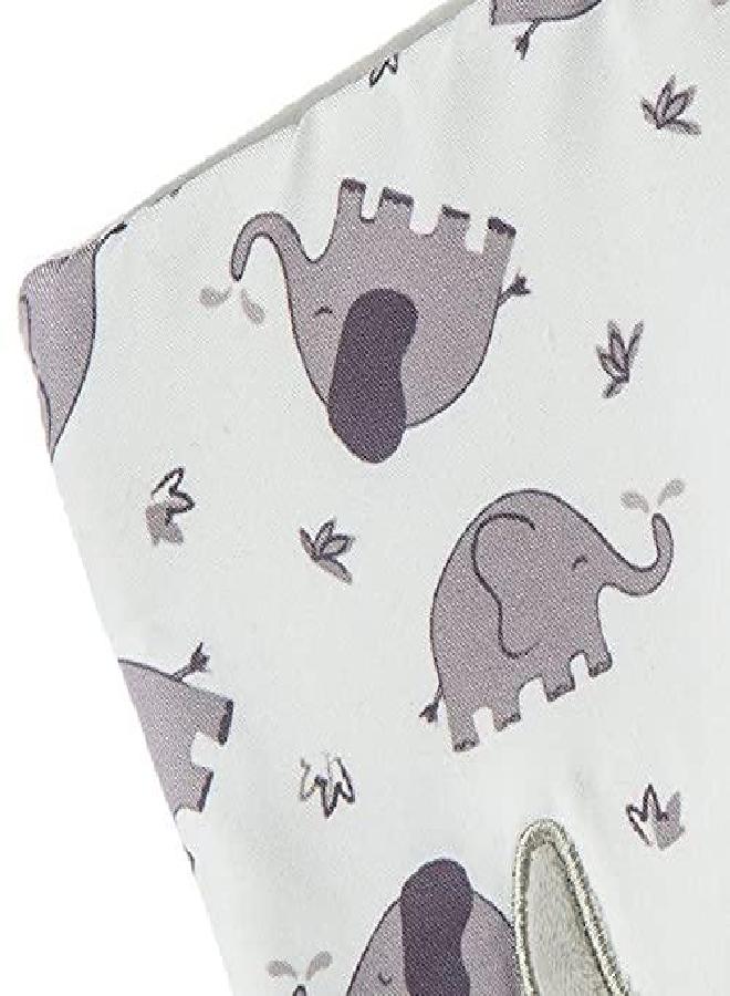 Mary Meyer Afrique Crinkle Teether Toy with Baby Paper and Squeaker, 6 x 6-Inches, Elephant