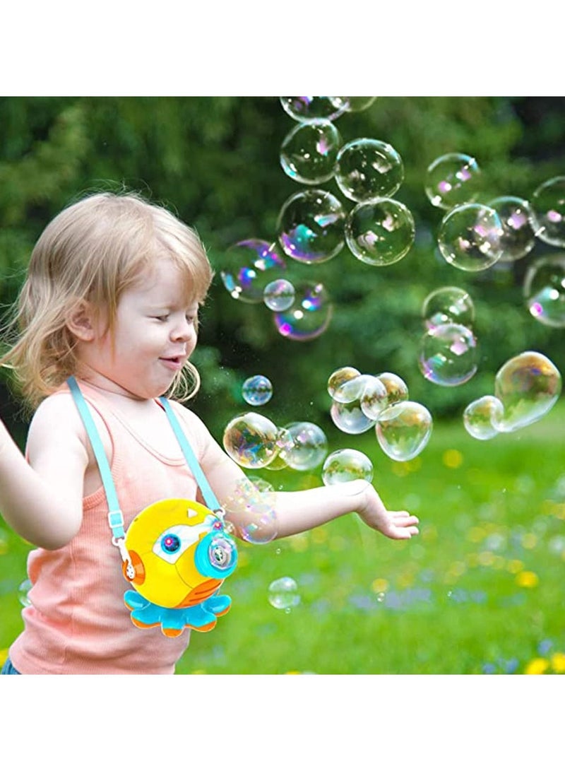 Bubble Machine, Bubble Blower for Toddlers Octopus Auto Bubble Maker with Light for Kids Automatic Outdoor Indoor Bubble Maker Toy