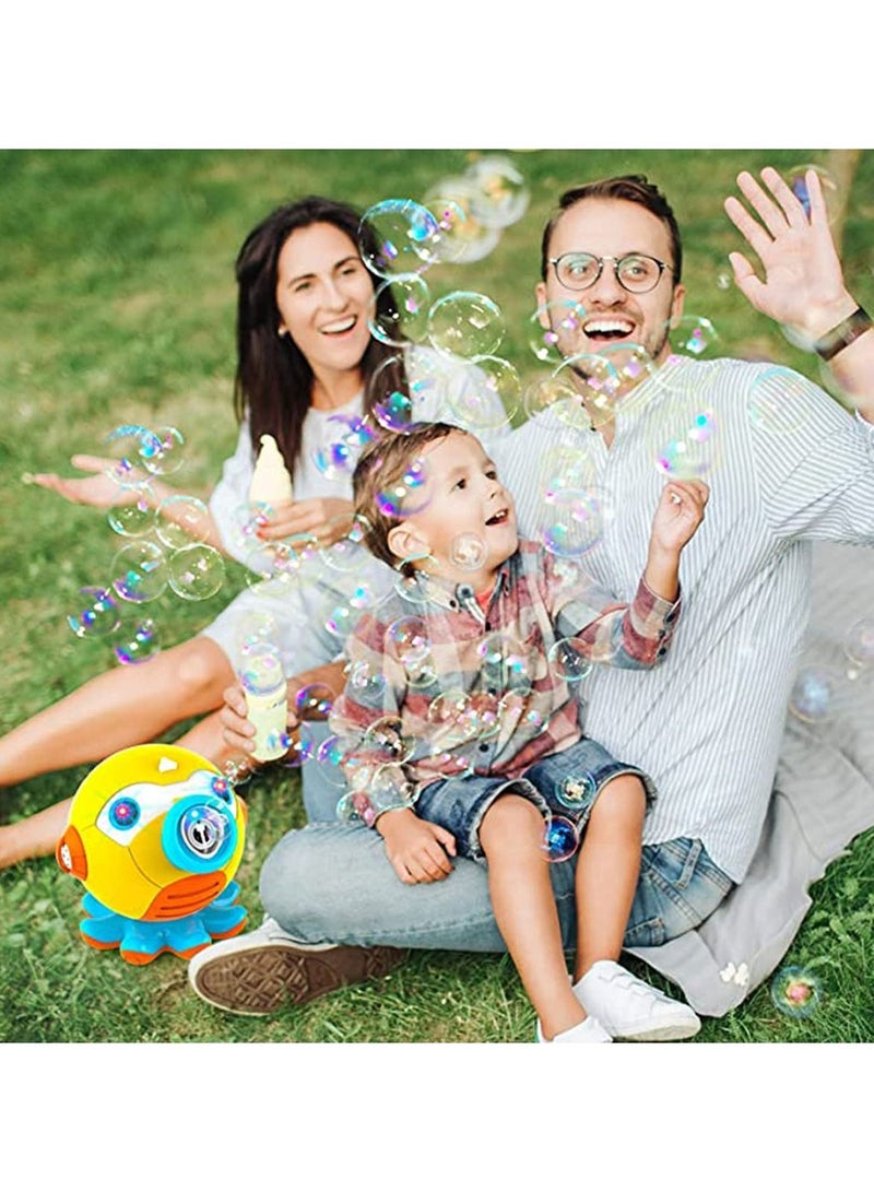 Bubble Machine, Bubble Blower for Toddlers Octopus Auto Bubble Maker with Light for Kids Automatic Outdoor Indoor Bubble Maker Toy