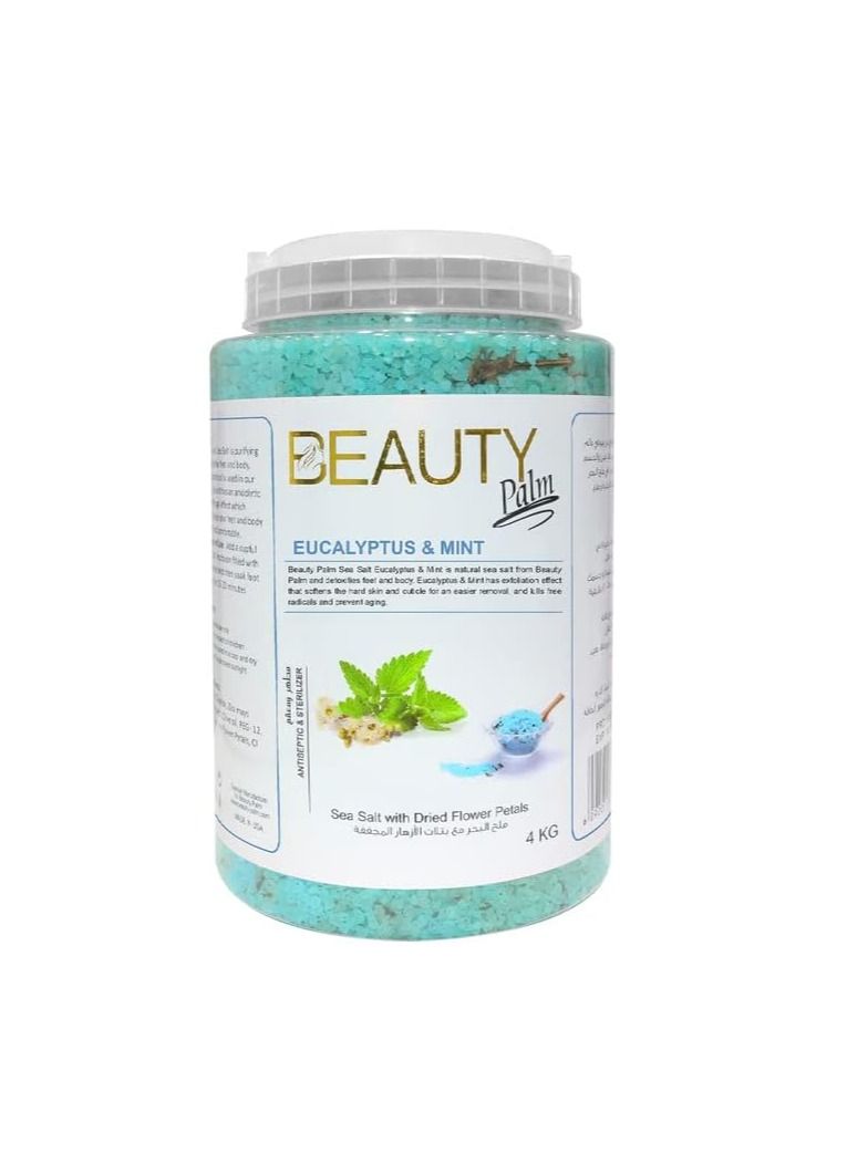 Body Sea Salt With Dried Flowers Eucalyptus & Mint 4KG