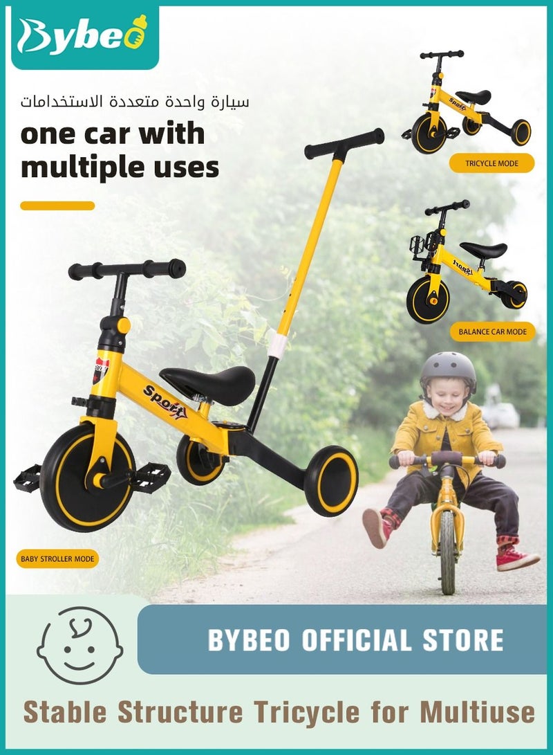 3-in-1 Kids Tricycle, Toddler Trike Bike - Perfect Ride-On Tricycles  with Removable Parent Handle, Backrest, Safety Belt