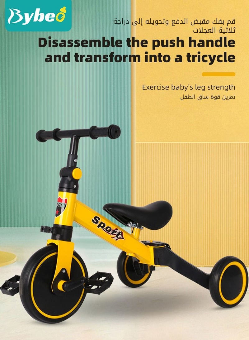 3-in-1 Kids Tricycle, Toddler Trike Bike - Perfect Ride-On Tricycles  with Removable Parent Handle, Backrest, Safety Belt