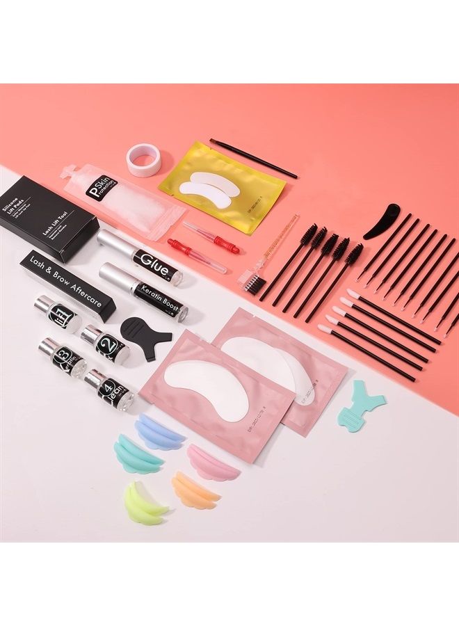 Lash Lift Kit, Lash Lifting and Brow Lamination 2 in 1, DIY Eyelash Perm At Home, Perming Lashes With Strong Glue(lash and eyebrow lift kit)