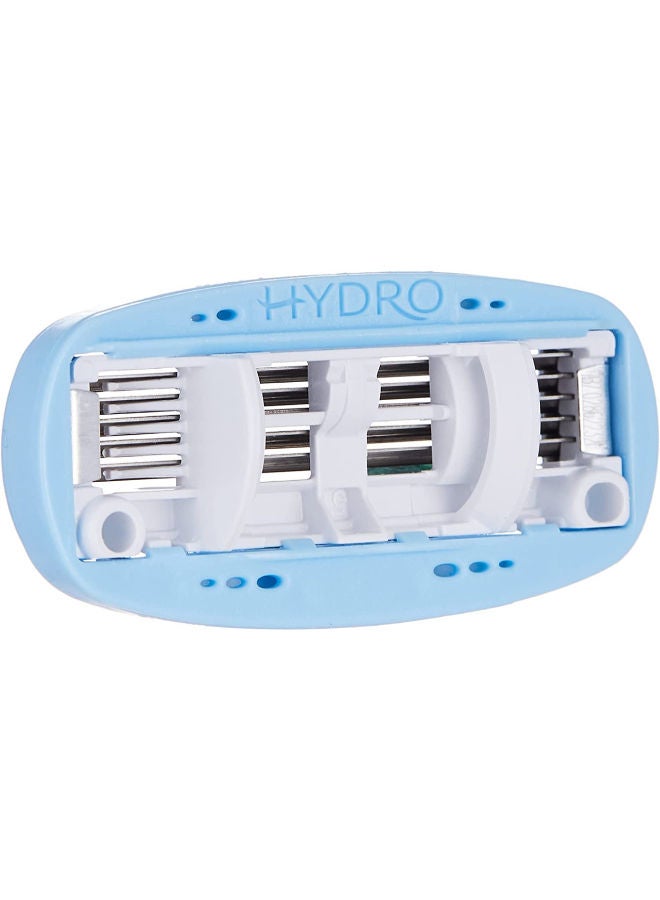 Hydro Silk 5 Blade Razor Refill For Women-Hydra Renew Serum-Lasting Hydration After Shave-Clinically Proven-Enriched With Shea Butter-Skin Guard-No Irritation-Comfort Grip Handle- 4 Cartridges