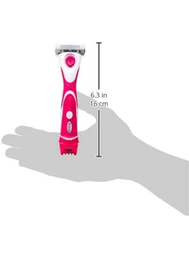 Quattro For Women 4 Blade Hair Trimmer Kit For Women-Razor & Bikini Trimmer In 1-Enriched With Papaya & Pearl-Shave, Trim & Transform-Long Lasting Smooth Shave-Easy Trim-1 Razor With Trimmer