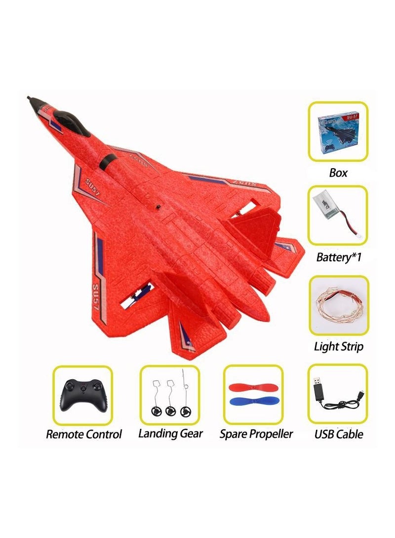 RC Foam Aircraft Remote Control Airplane Foam Toys for Children SU 57 Red