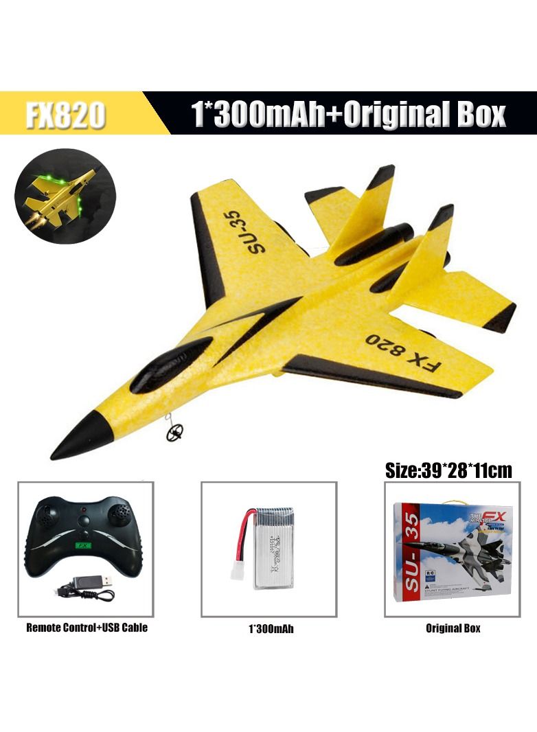 RC Foam Aircraft Remote Control Airplane Foam Toys for Children FX820 With Box Yellow