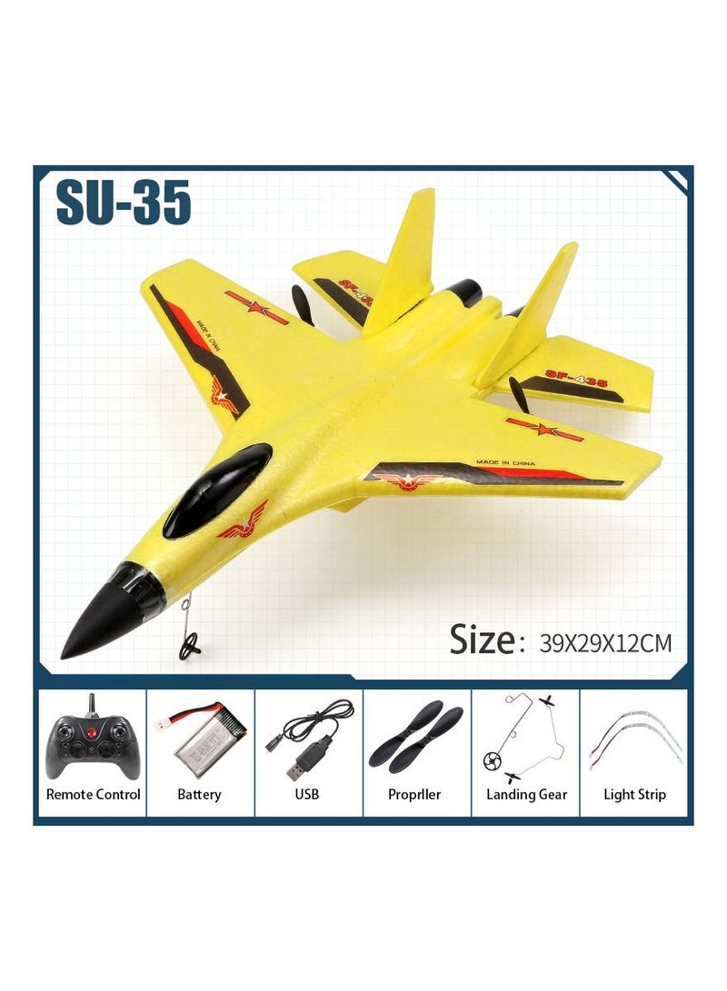 RC Foam Aircraft Remote Control Airplane Foam Toys for Children SU35 Sticker Rev Yellow