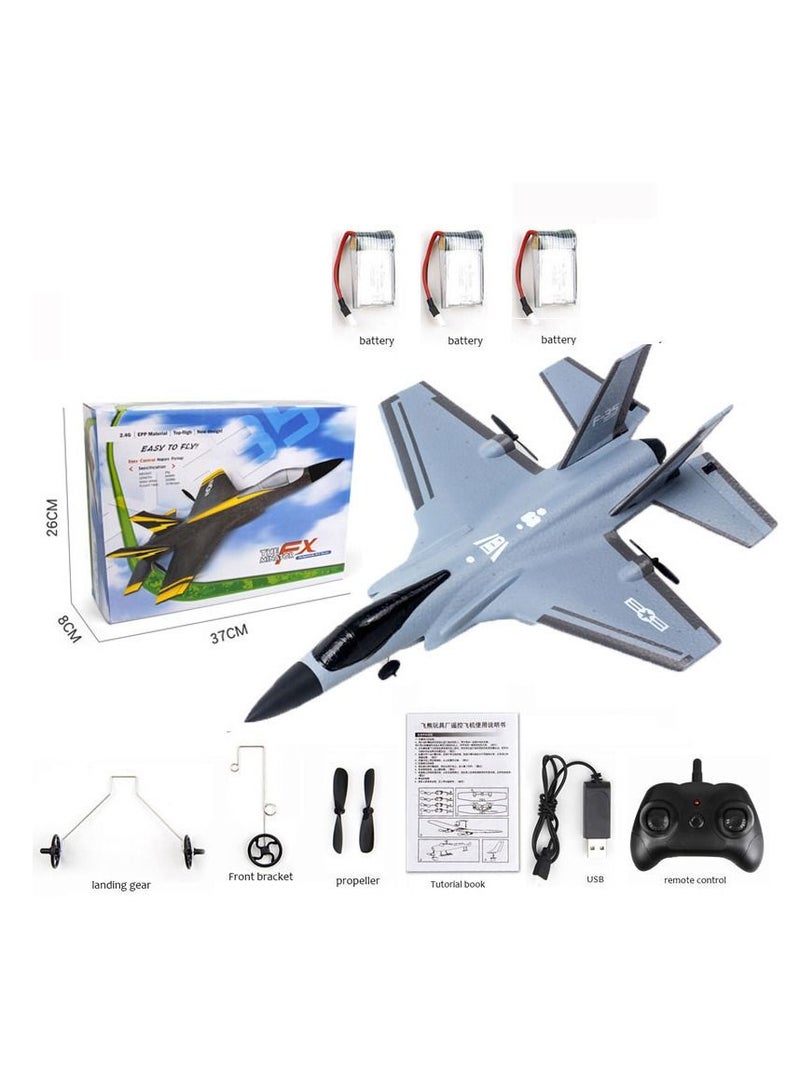 RC Remote Radio Control Drones Airplanes Gray three Battery Toy Kids Gift