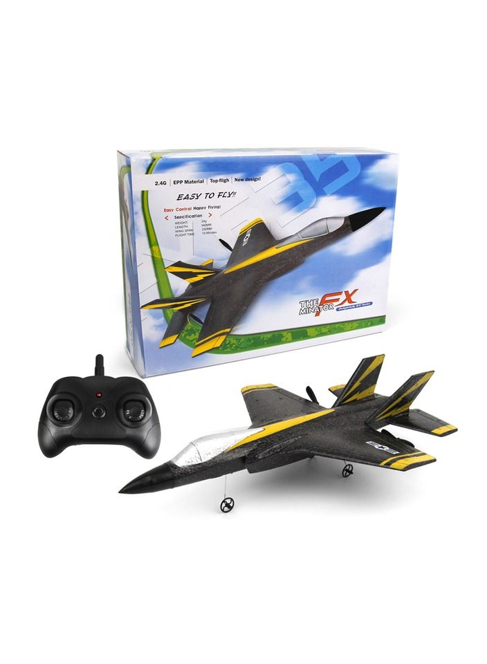RC Foam Aircraft Remote Control Airplane Foam Toys for Children F35II With Box Black