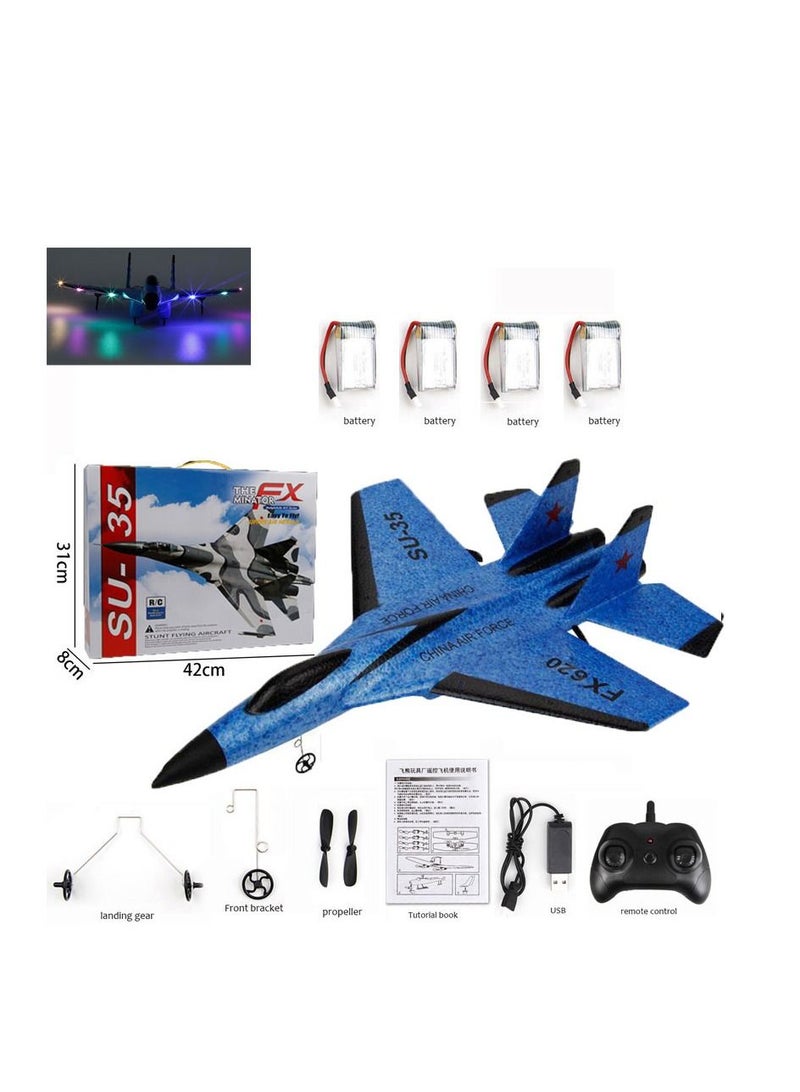 RC Remote Radio Control Drones Airplanes Blue four Battery Toy Kids Gift