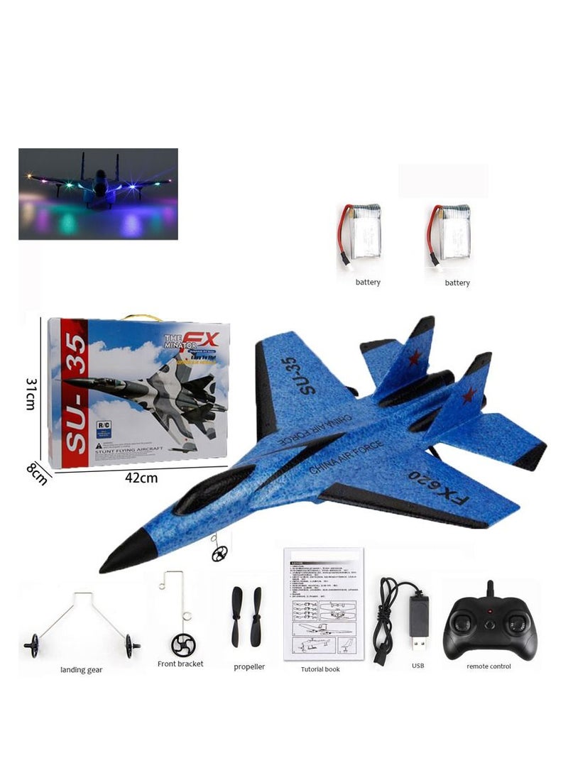 RC Remote Radio Control Drones Airplanes Blue two Battery Toy Kids Gift