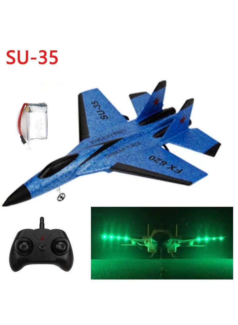 DIY RC Plane Toy 620 blue1 battery Remote Control Airplane DIY Fixed Wing Aircraft