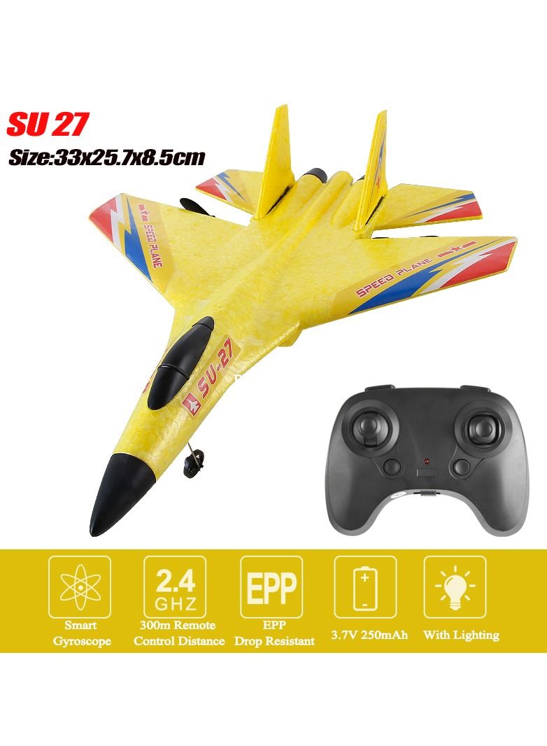 RC Foam Aircraft Remote Control Airplane Foam Toys for Children SU27 Yellow