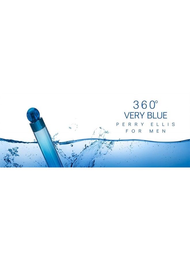 Fragrances 360 Very Blue for Men, Deodorizing Body Spray, 6.8 Fluid Ounce