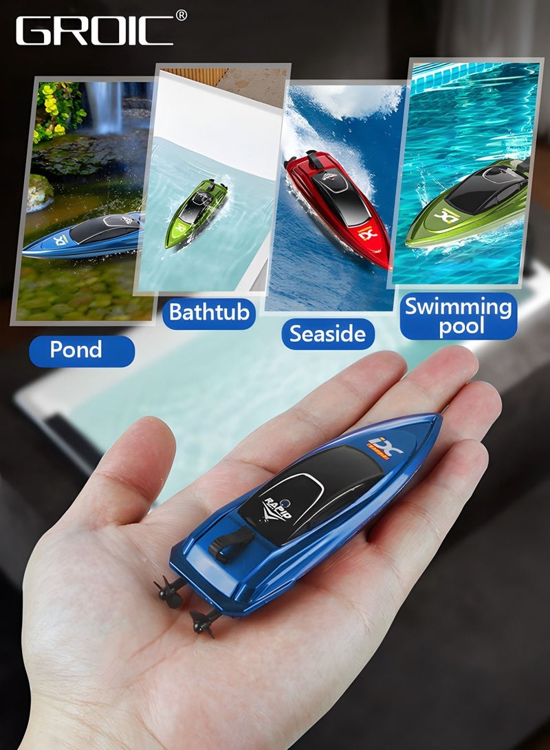 RC Boat Remote Control Boats for Pools and Lakes, 2.4G High Speed Remote Control Boat, Adventure Racing Boat Toys for Kids