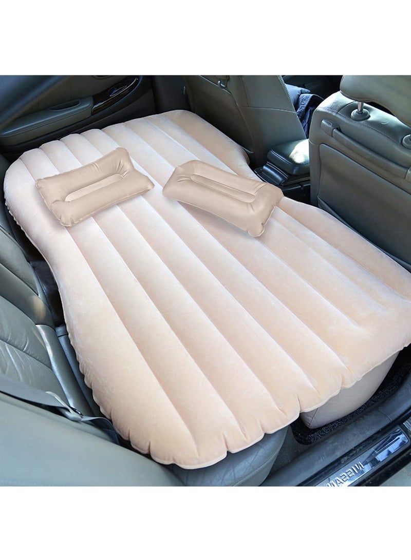 Inflatable Car Outdoor Car Mattress Camping Inflatable Bed PVC Flocking Multifunctional Inflatable Car Bed Car Accessories