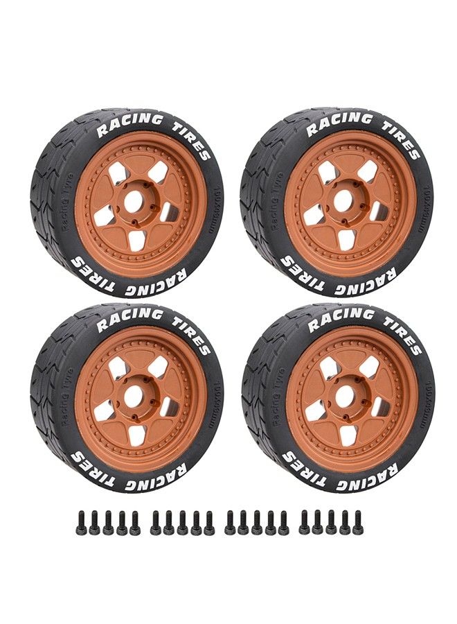 4Pcs 100X43mm Wheel Tires Tyre 17Mm Hex Replacement For  Arrma Infraction Felony ZD Racing EX-07 EX07 1/7 Remote Control Car Upgrade Accessories