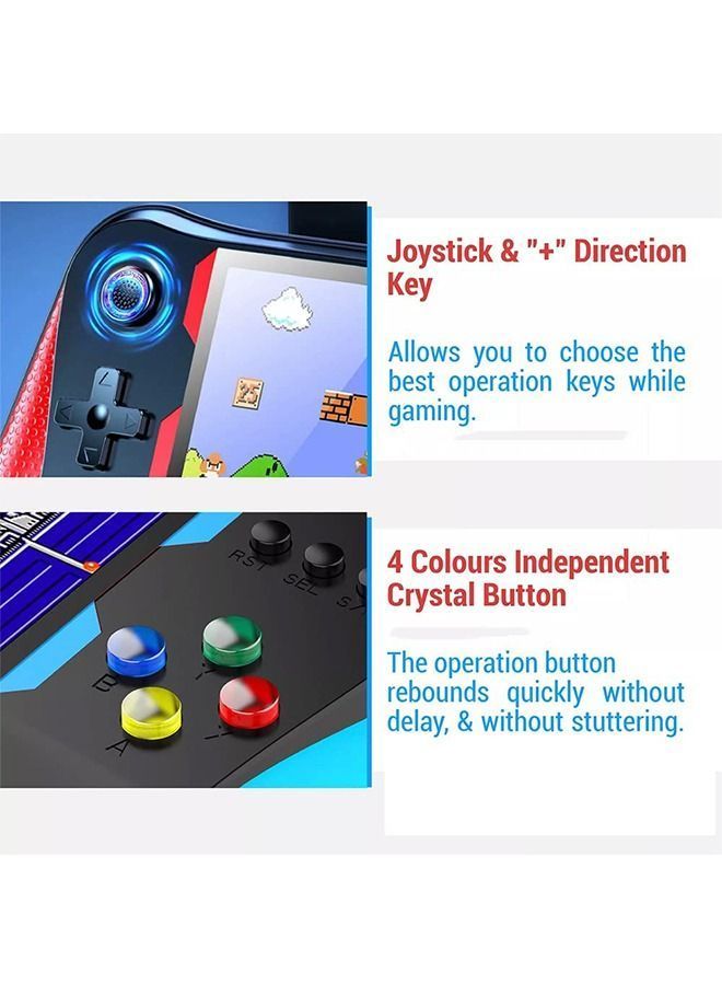 Handheld Game Console Retro Console with 500 Classic Games Supporting 2 Players TV Connection 1200 mAh Rechargeable Battery