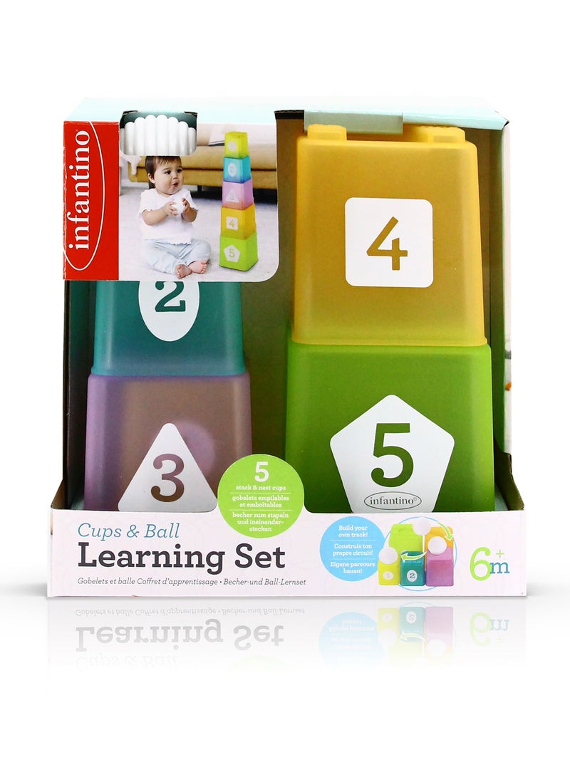 Cups And Ball Learning Set For Baby Suitable for 6 Months And Above