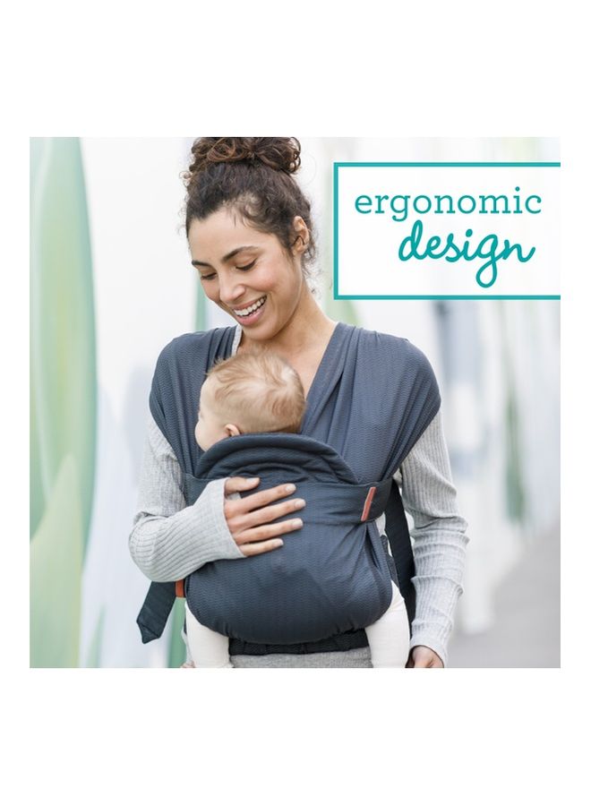 Hug And Cuddle Adjustable Hybrid Wrap Baby Carrier With Quilted Privacy Cover Built-In Storage Pouch From 0 Months And Above