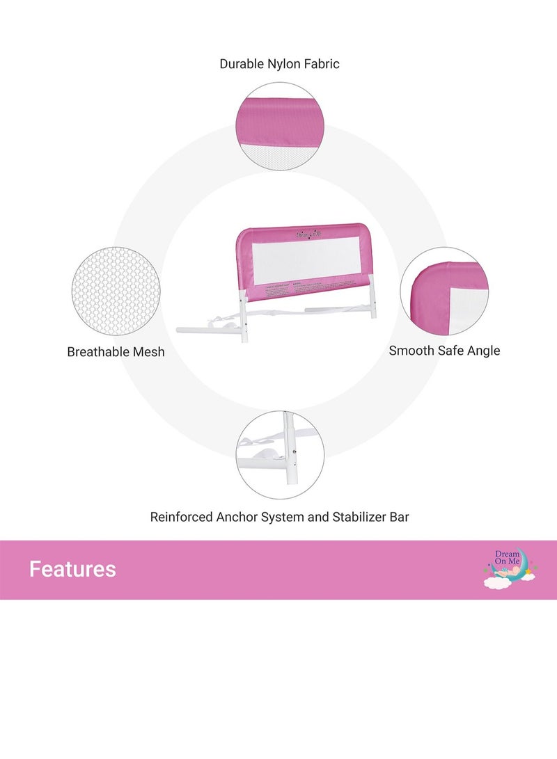 Breathable Mesh  Safety Bed Rail-Pink