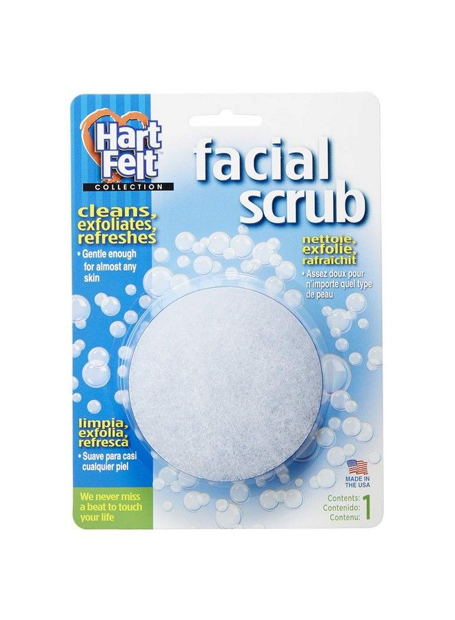 Facial Scrub Round Exfoliating Skin Care Sponge Pad Made In Usa Home Facial Use With Favorite Cream 4 Count