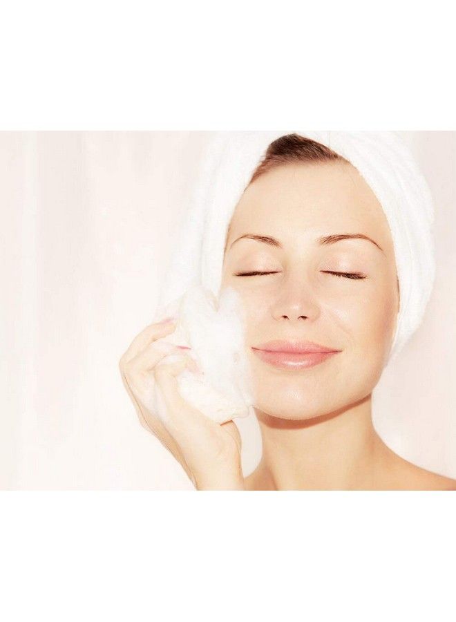 Facial Scrub Round Exfoliating Skin Care Sponge Pad Made In Usa Home Facial Use With Favorite Cream 4 Count
