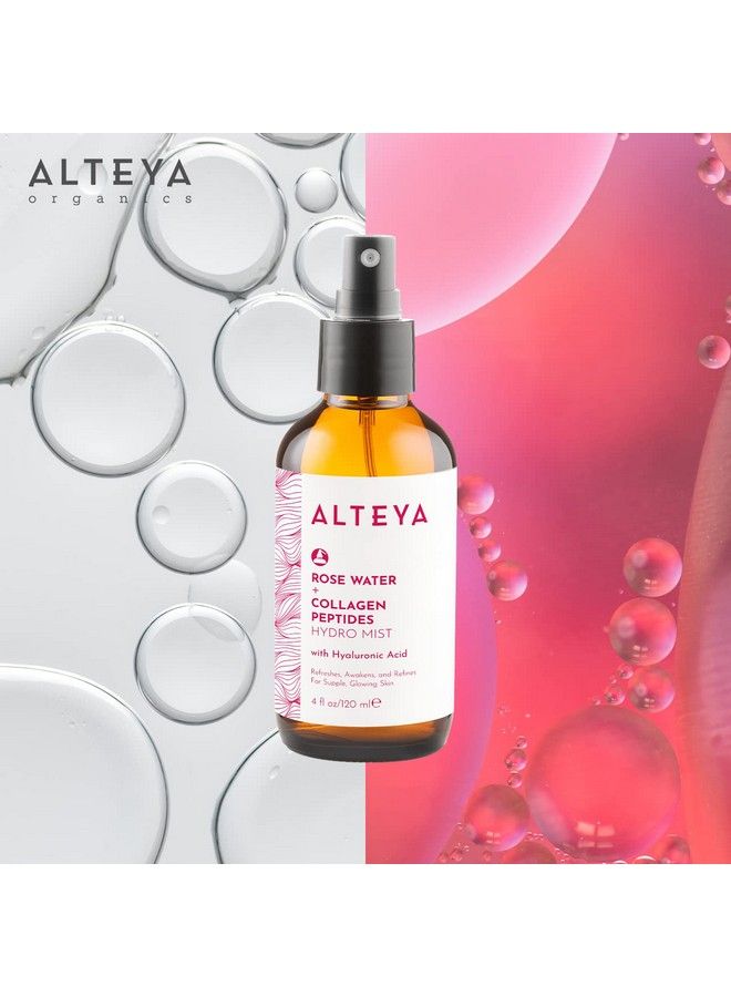 Rose Water Face Toner With Collagen Peptides And Hyaluronic Acid 4 Fl Oz/ 120Ml