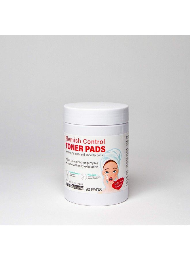 Blemish Control Toner Pads Spot Treatment For Blemishes Mild Exfoliation Soothing (90 Pads)
