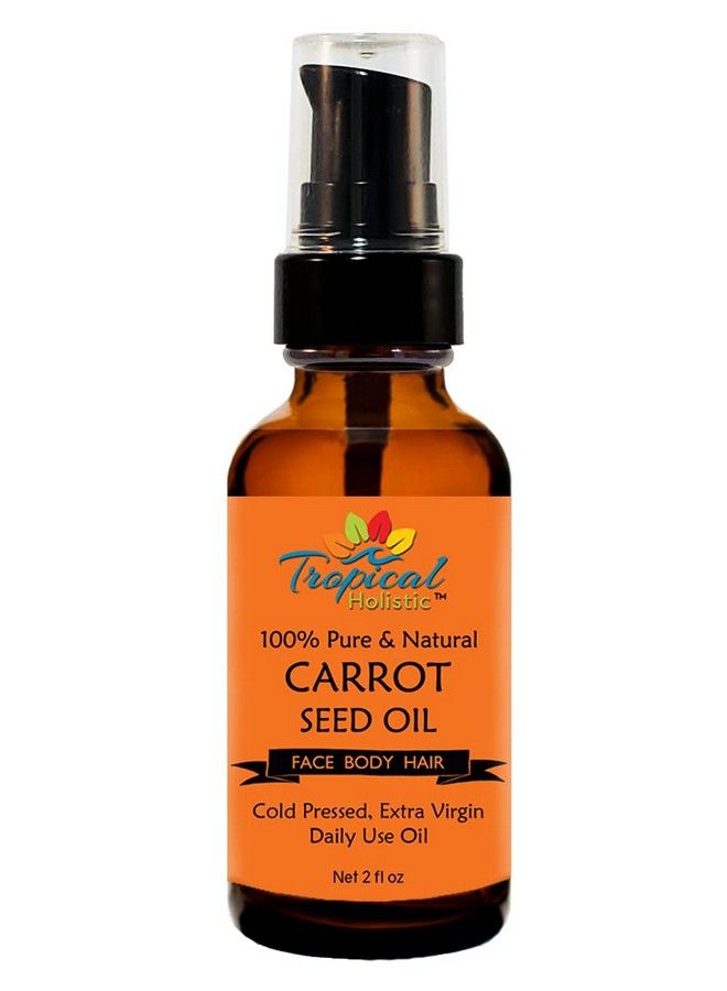 100% Pure Natural Carrot Seed Oil 2Oz Premium Grade Cold Pressed Unrefined Beauty Oil For Youthful Radiant Skin Face Hair Anti Wrinkle Brightening & Moisturizing